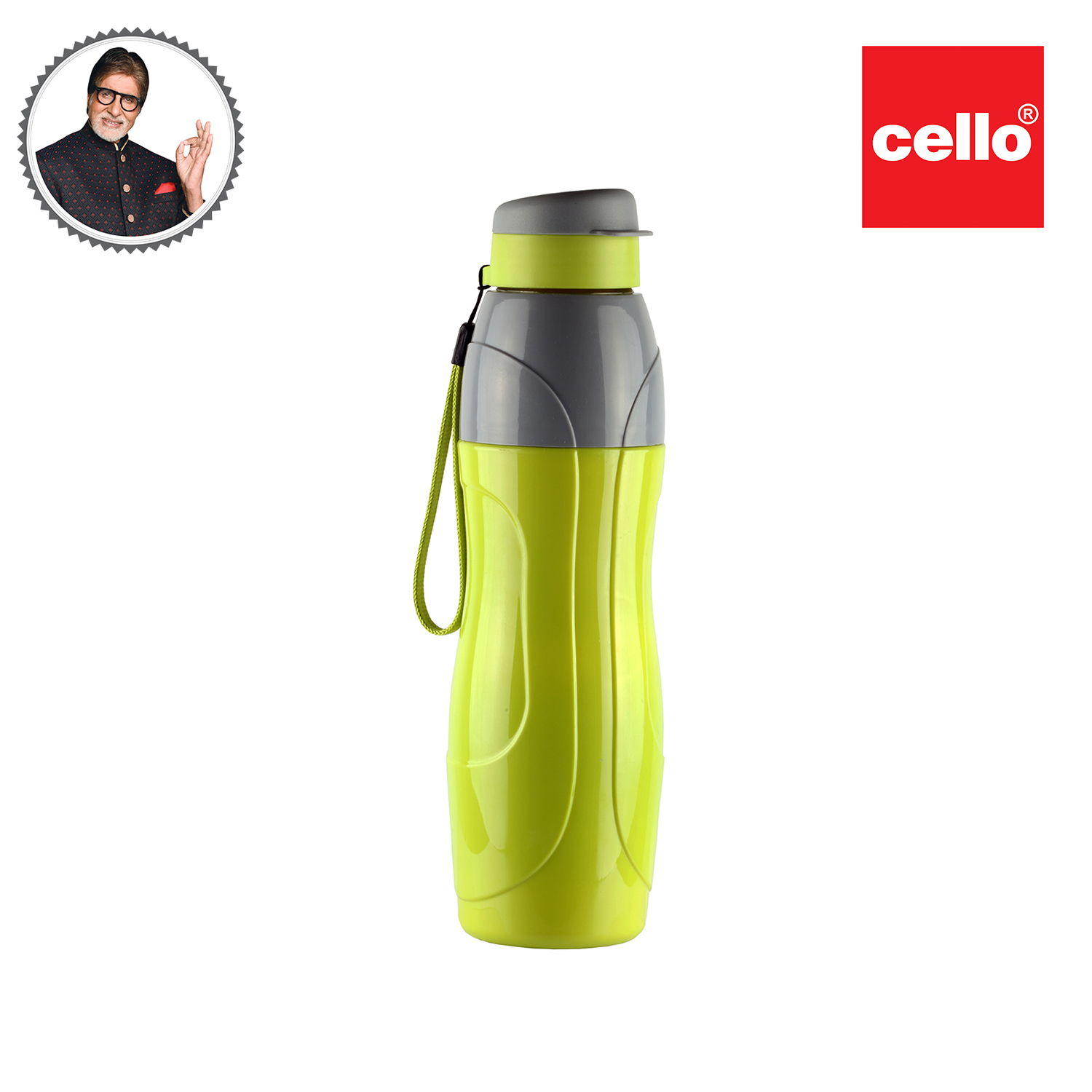 CELLO PURO SPORTS WATER BOTTLE STEEL INNER, 600ML, GREEN