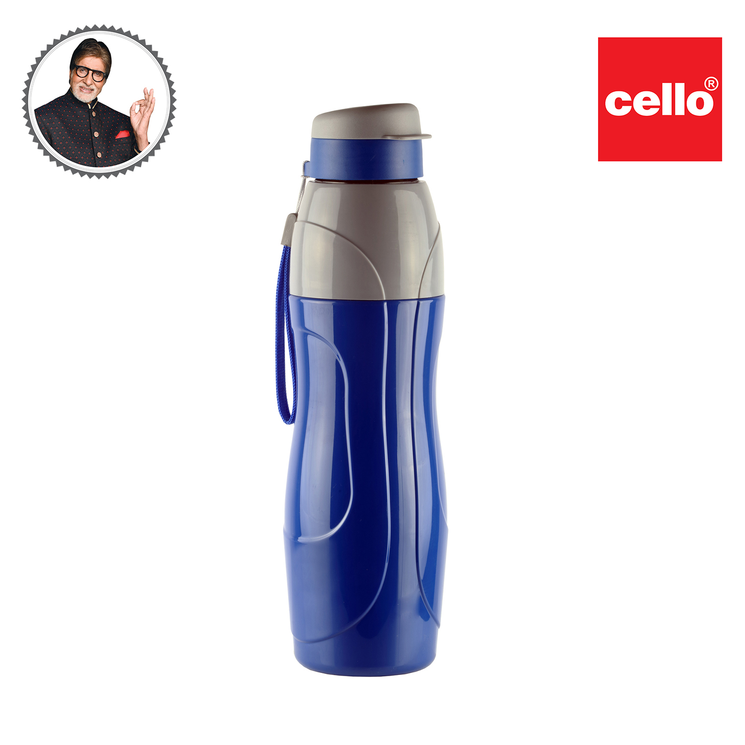 CELLO PURO SPORTS WATER BOTTLE STEEL INNER, 600ML, BLUE