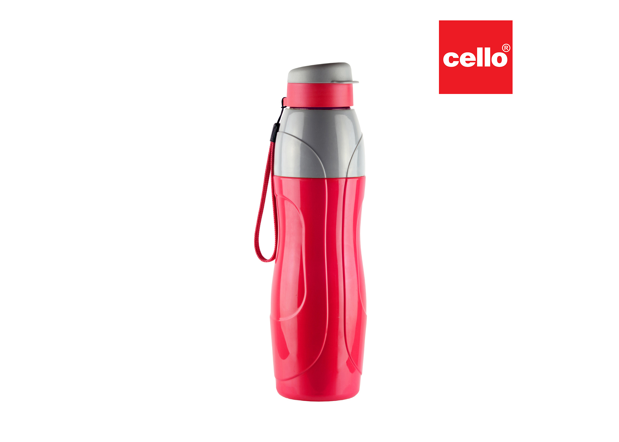 CELLO PURO SPORTS WATER BOTTLE STEEL INNER, 900ML, RED