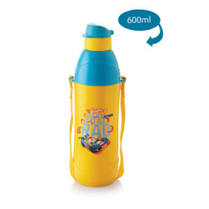 CELLO PURO JUNIOR WATER BOTTLE STEEL INNER, 600ML, YELLOW & BLUE