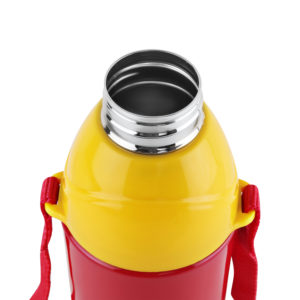 CELLO PURO STEEL-X KID ZEE WATER BOTTLE STAINLESS STEEL INNER, RED, 400ML