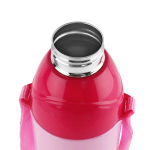 CELLO PURO STEEL-X KID ZEE WATER BOTTLE STAINLESS STEEL INNER, LIGHT PINK, 600ML